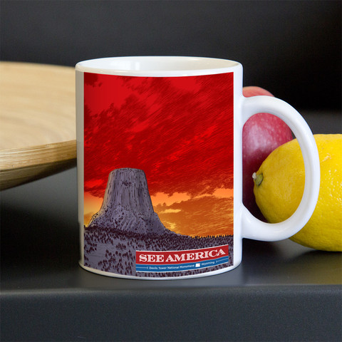 Devils Tower National Monument Mug by Brixton Doyle