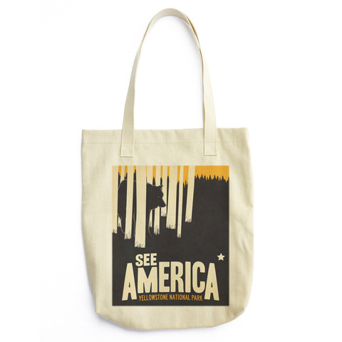 Yellowstone National Park Tote Bag by Matt Brass
