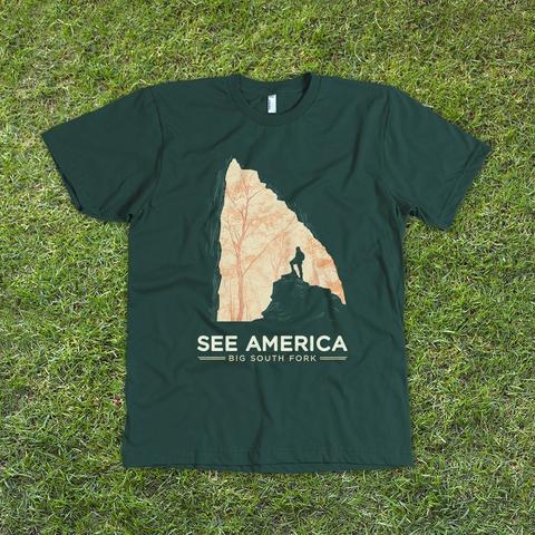 Big South Fork National River and Recreation Area T-Shirt by Jon Cain for See America - 1