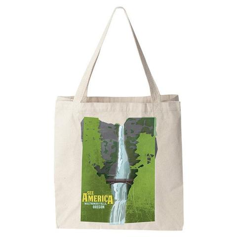 Multnomah Falls, Lewis and Clark National Historic Trail Tote Bag by Design By Goats for See America